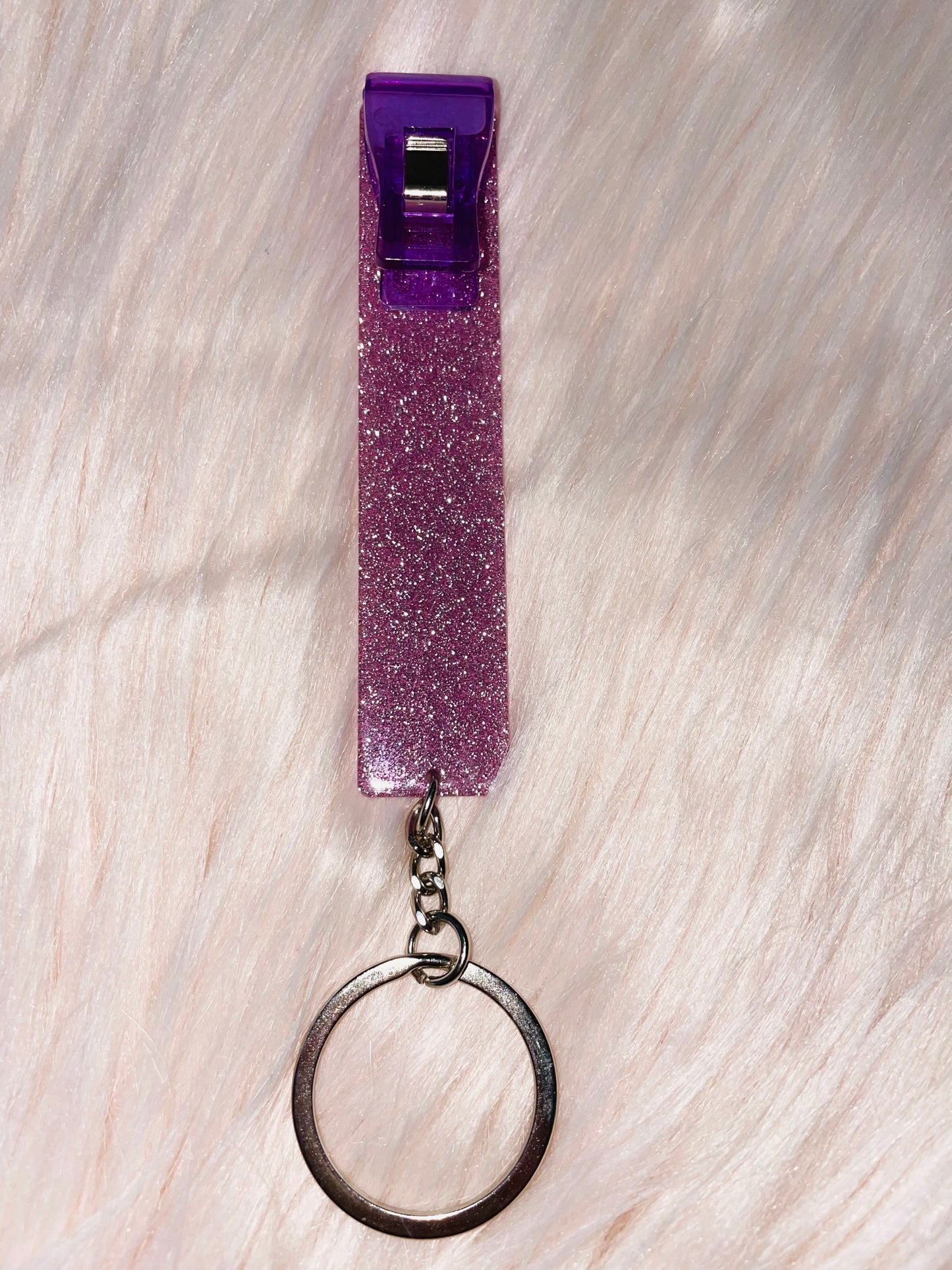 Glitter purple card grabber