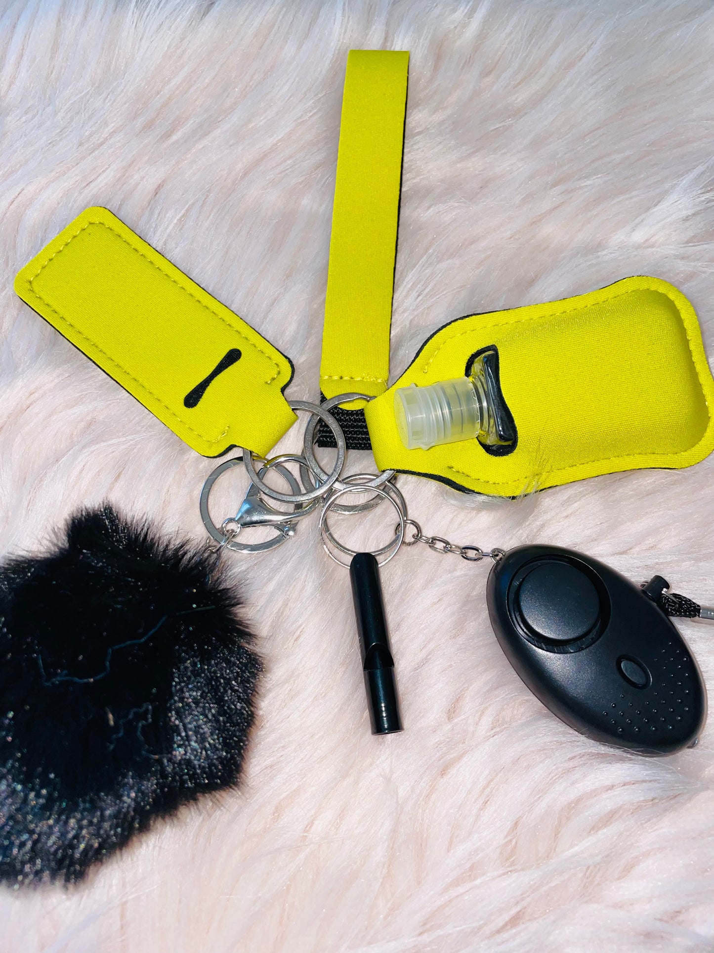 Yellow green kids self-defense keychain