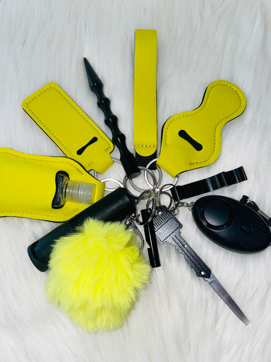 Yellow-green self-defense keychain