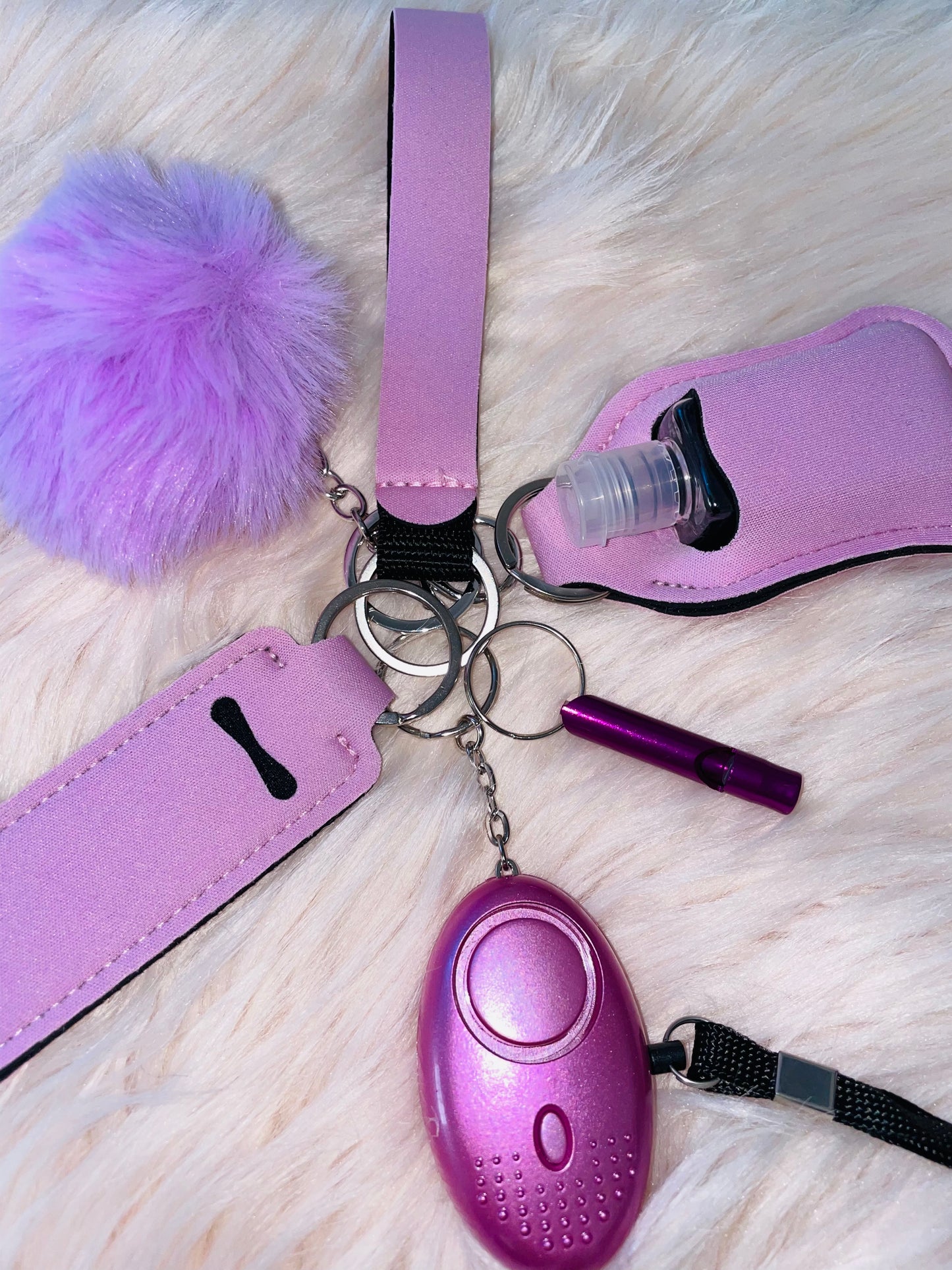 Lilac kids self-defense keychain