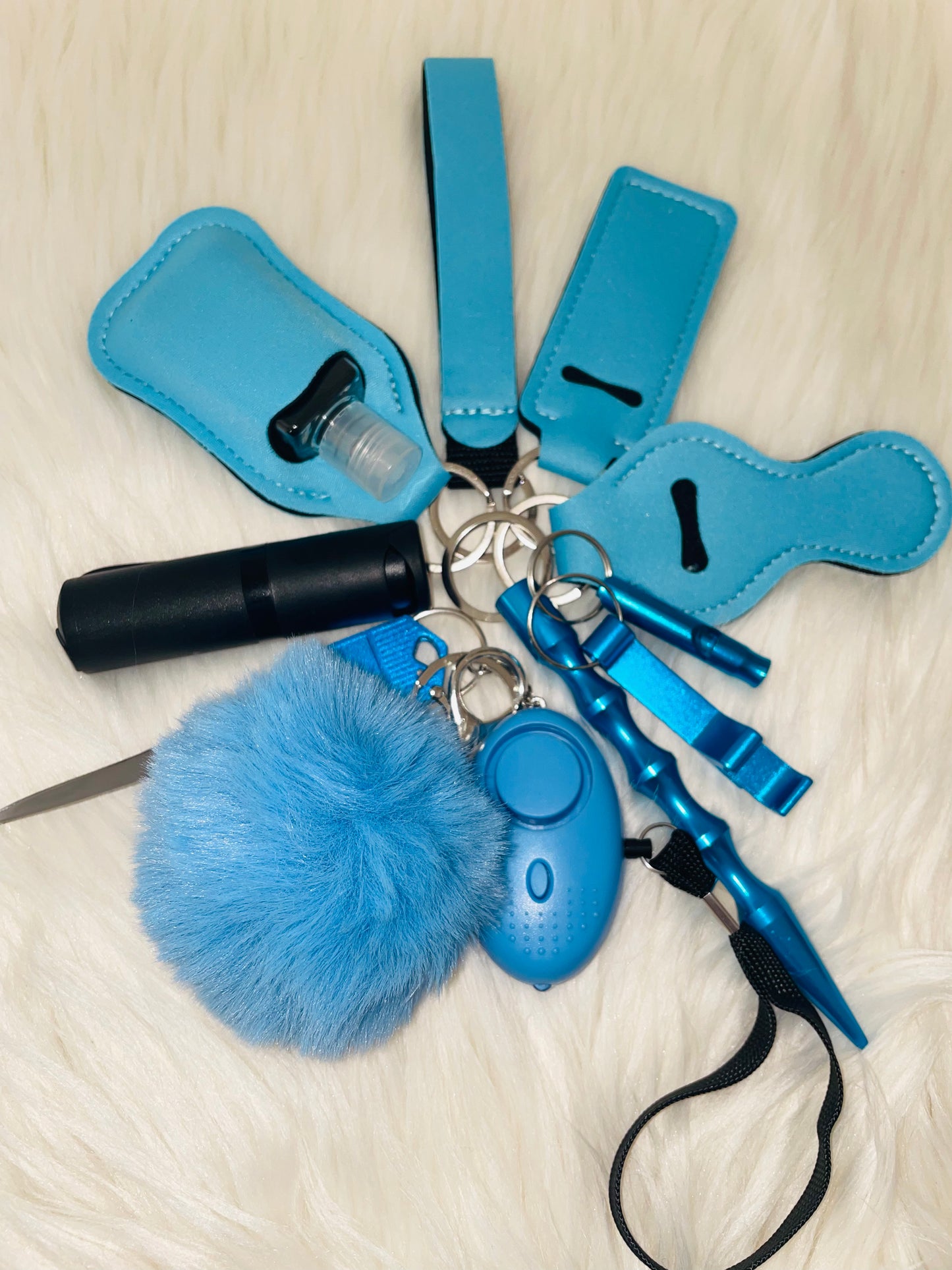 Blue self-defense keychain